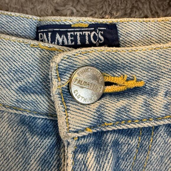 Vintage Palmetto' Jeans Wear Denim Shorts Pleated Raw Hem 11 - Picture 4 of 13